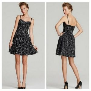 Aqua Polka-Dot Mini Dress- Bloomingda